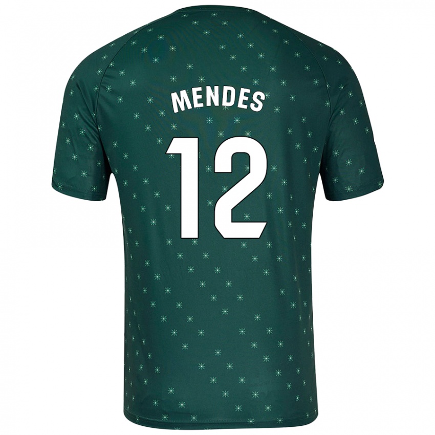 Heren Alex Mendes #12 Donkergroen Uitshirt Uittenue 2024/25 T-Shirt