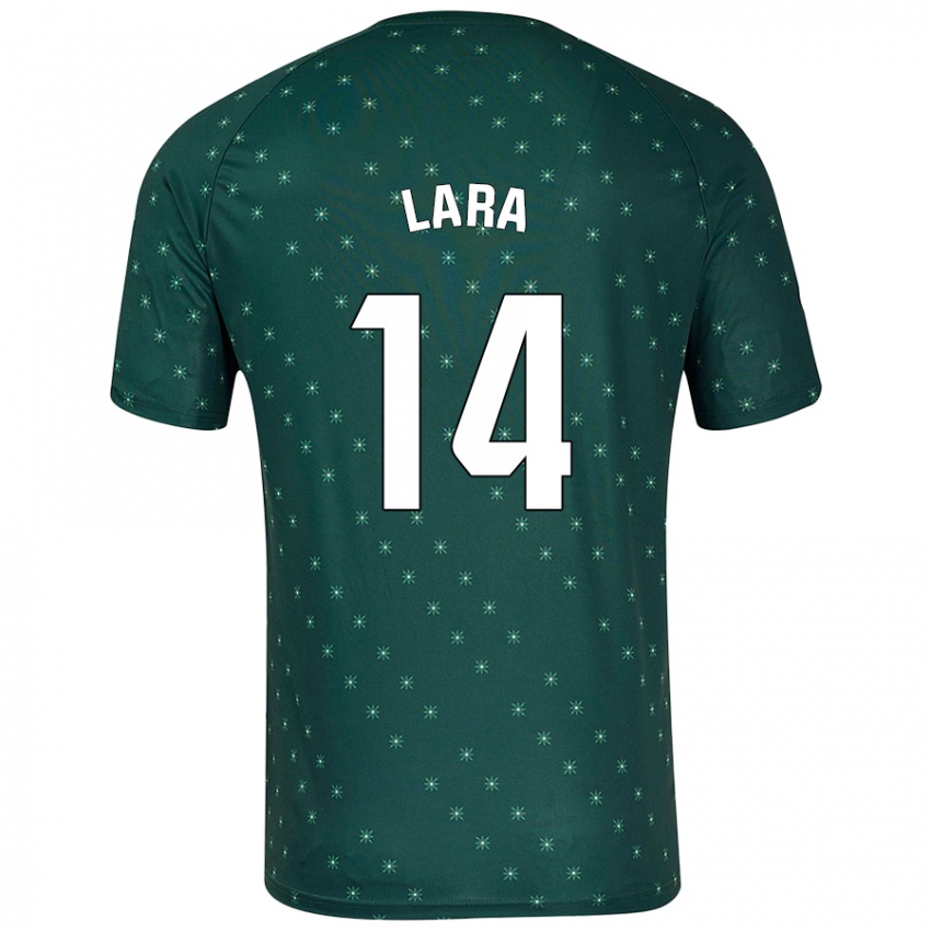 Heren Luis Lara #14 Donkergroen Uitshirt Uittenue 2024/25 T-Shirt