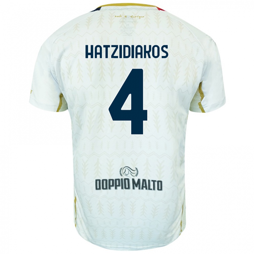 Heren Pantelis Hatzidiakos #4 Wit Uitshirt Uittenue 2024/25 T-Shirt