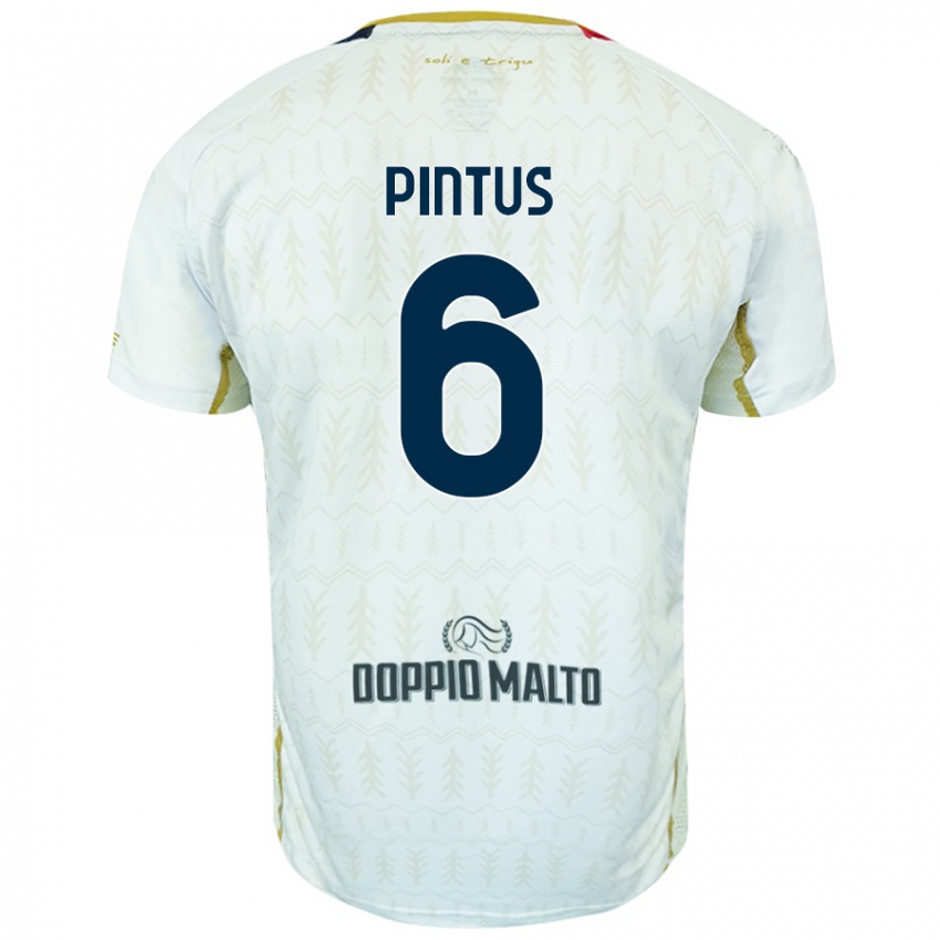 Heren Nicola Pintus #6 Wit Uitshirt Uittenue 2024/25 T-Shirt