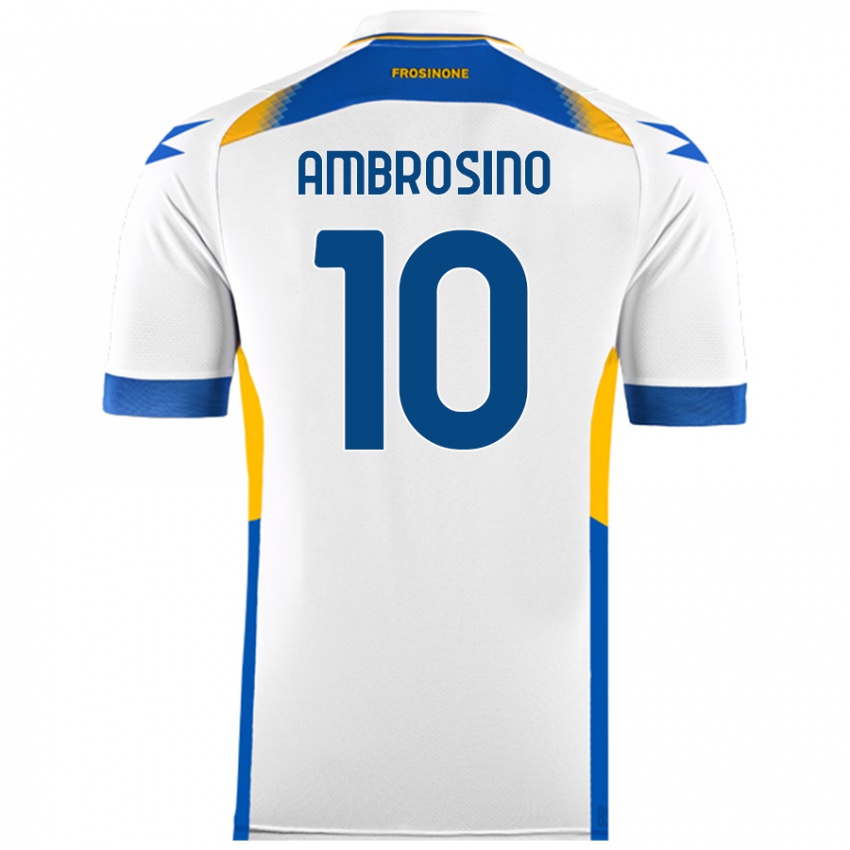 Heren Giuseppe Ambrosino #10 Wit Uitshirt Uittenue 2024/25 T-Shirt