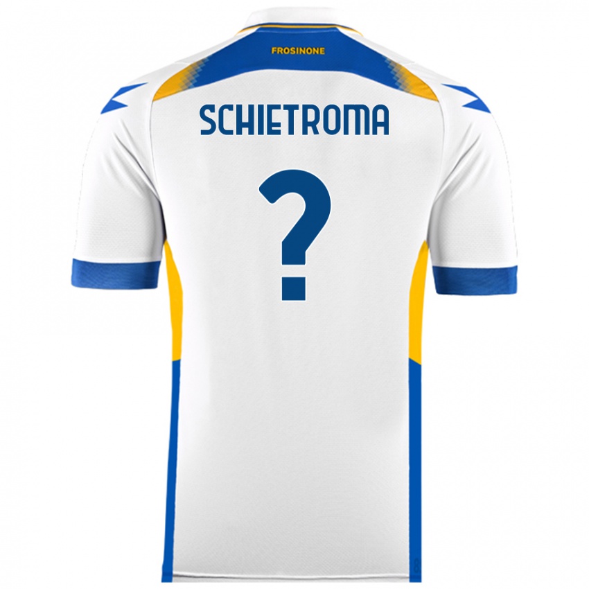 Heren Lorenzo Schietroma #0 Wit Uitshirt Uittenue 2024/25 T-Shirt