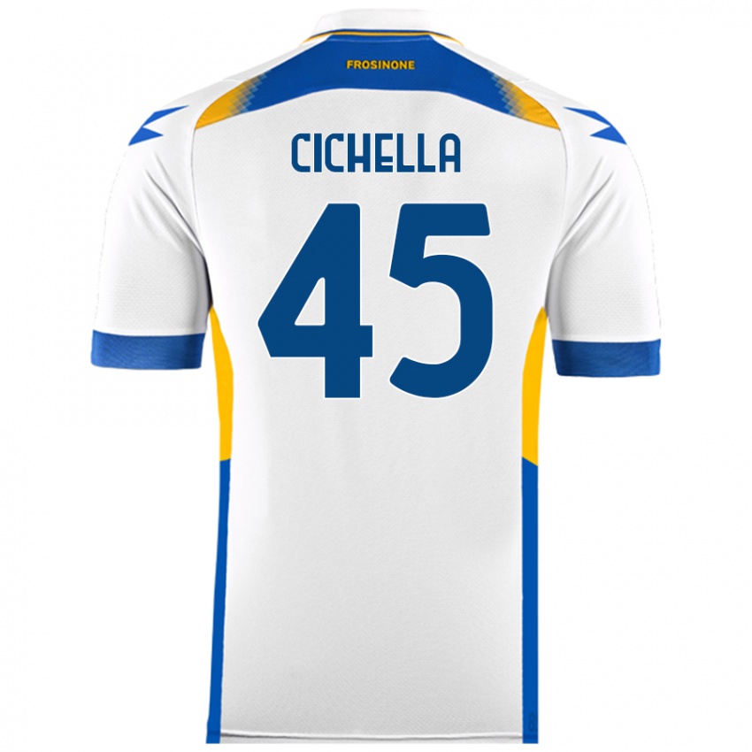 Heren Matteo Cichella #45 Wit Uitshirt Uittenue 2024/25 T-Shirt