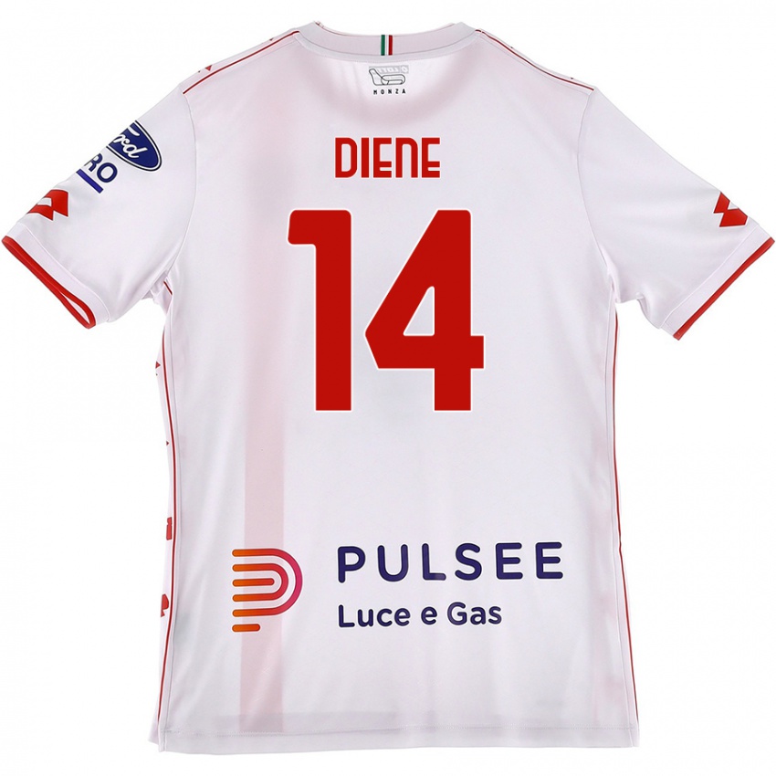 Heren Abdou Diene #14 Wit Rood Uitshirt Uittenue 2024/25 T-Shirt