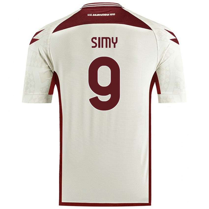 Heren Simy #9 Crèmekleur Uitshirt Uittenue 2024/25 T-Shirt