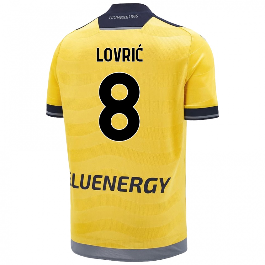 Heren Sandi Lovrić #8 Goud Uitshirt Uittenue 2024/25 T-Shirt