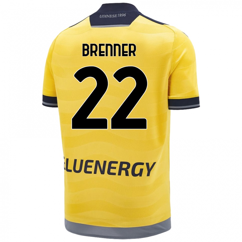 Heren Brenner #22 Goud Uitshirt Uittenue 2024/25 T-Shirt