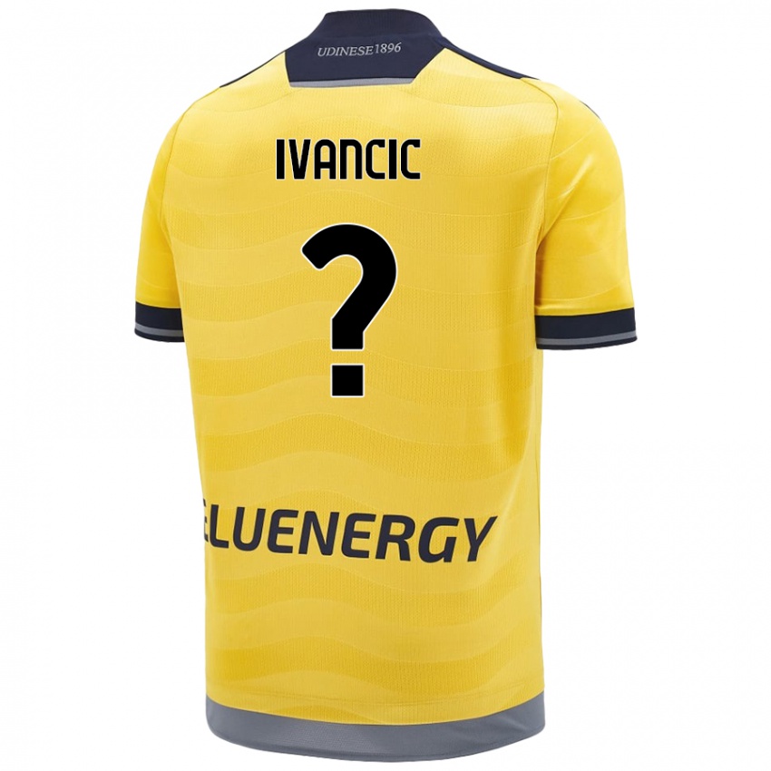 Heren Val Ivancic #0 Goud Uitshirt Uittenue 2024/25 T-Shirt