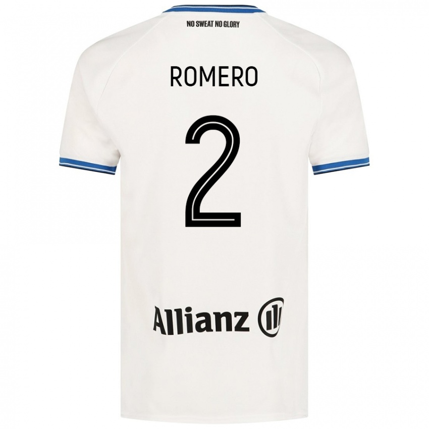 Heren Zaid Romero #2 Wit Uitshirt Uittenue 2024/25 T-Shirt