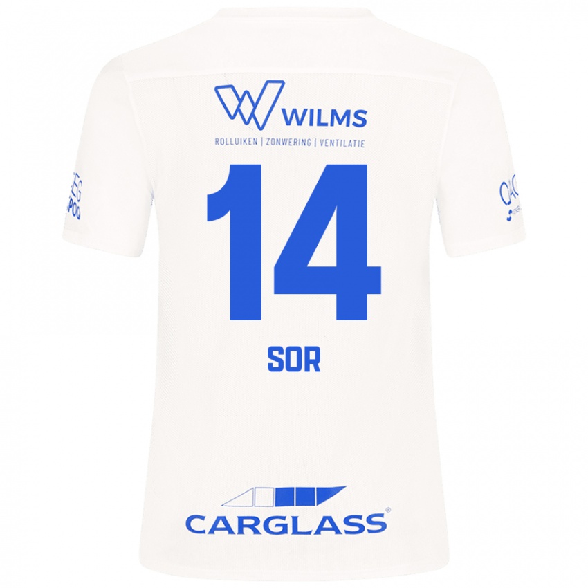 Heren Yira Sor #14 Wit Uitshirt Uittenue 2024/25 T-Shirt