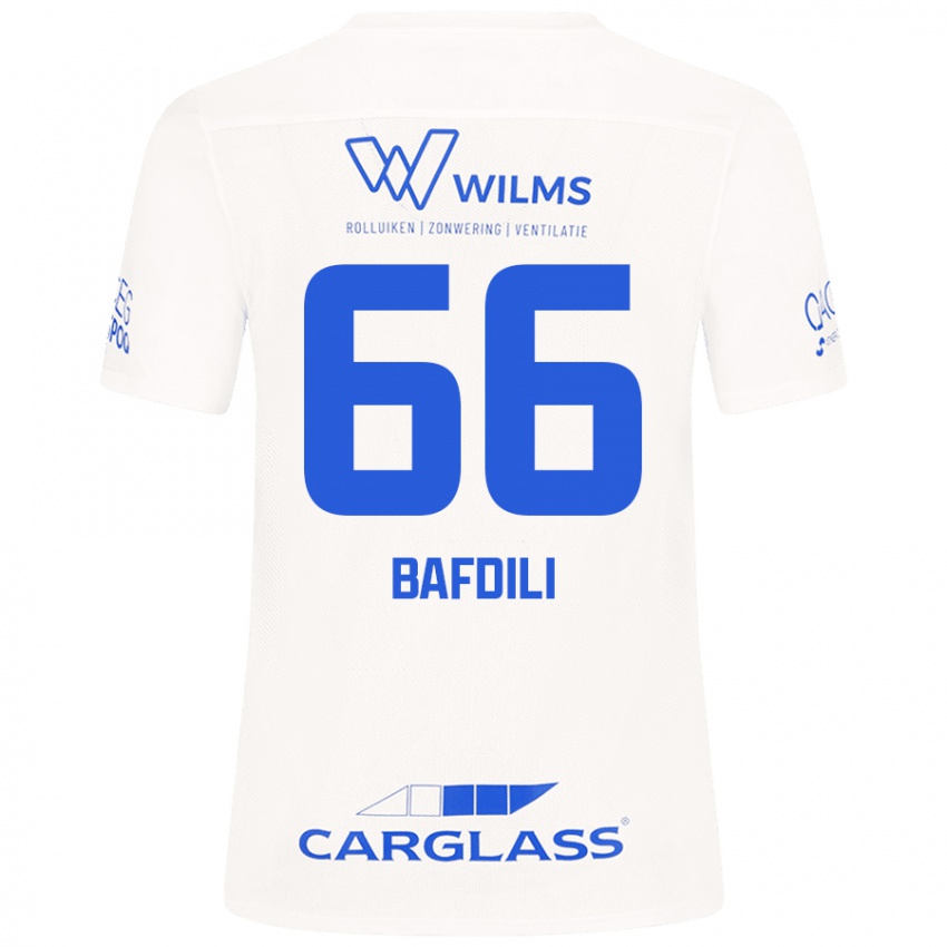 Heren Zaïd Bafdili #66 Wit Uitshirt Uittenue 2024/25 T-Shirt