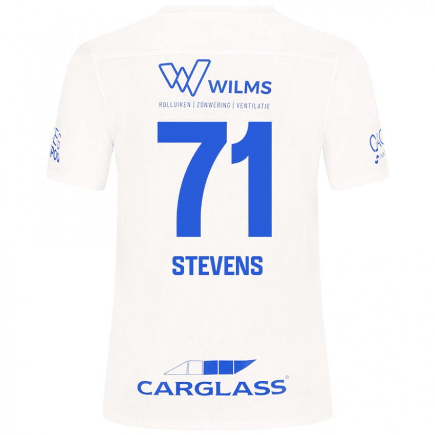 Heren Brent Stevens #71 Wit Uitshirt Uittenue 2024/25 T-Shirt