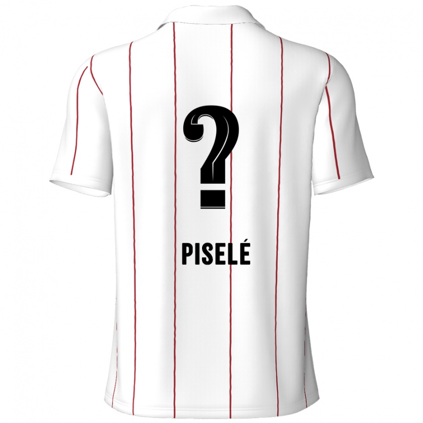 Heren Lowie Piselé #0 Wit Zwart Uitshirt Uittenue 2024/25 T-Shirt