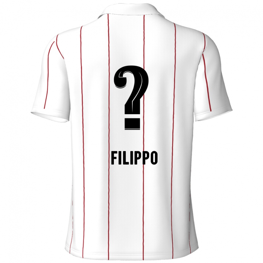 Heren Niels Filippo #0 Wit Zwart Uitshirt Uittenue 2024/25 T-Shirt