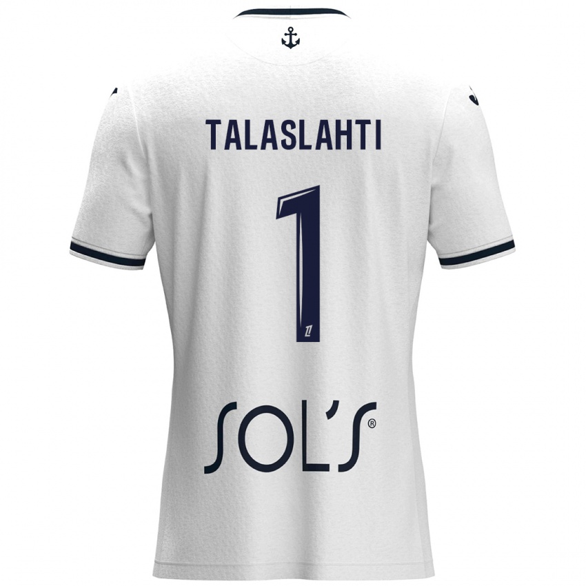 Heren Katriina Talaslahti #1 Wit Donkerblauw Uitshirt Uittenue 2024/25 T-Shirt