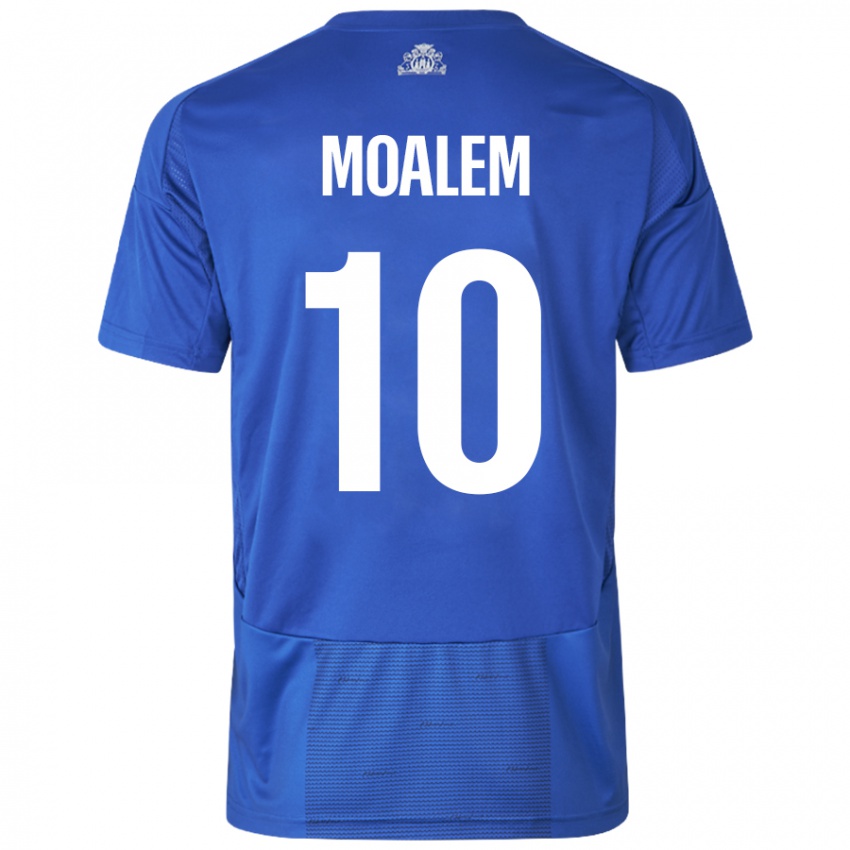 Heren Jonathan Moalem #10 Wit Blauw Uitshirt Uittenue 2024/25 T-Shirt