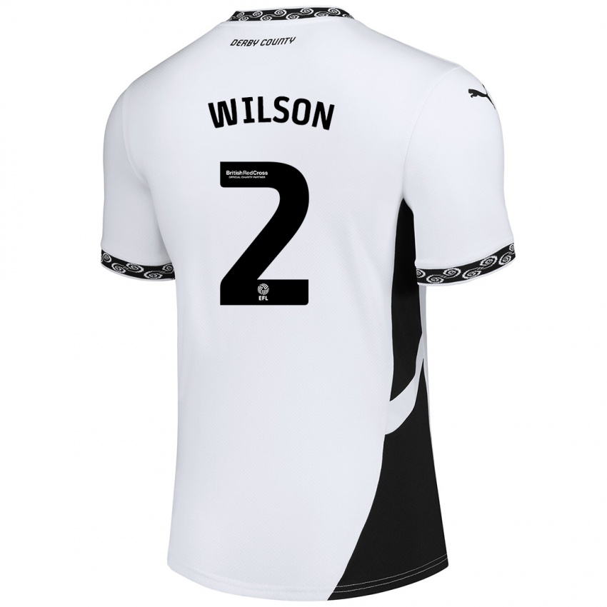 Dames Kane Wilson #2 Wit Zwart Thuisshirt Thuistenue 2024/25 T-Shirt