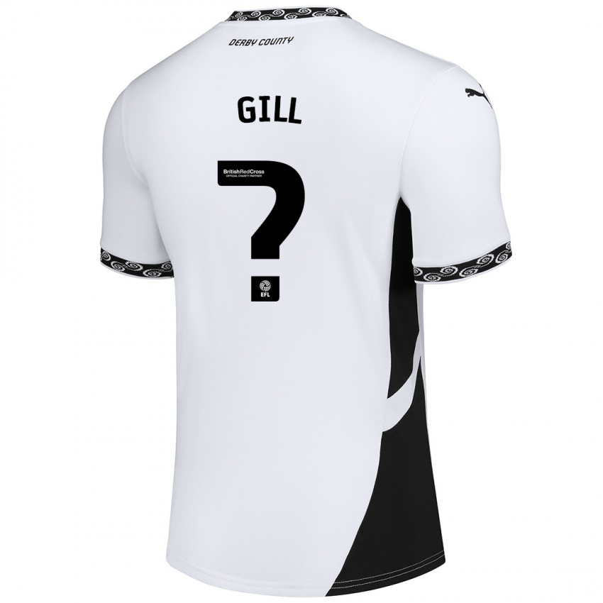 Dames Tristan Gill #0 Wit Zwart Thuisshirt Thuistenue 2024/25 T-Shirt