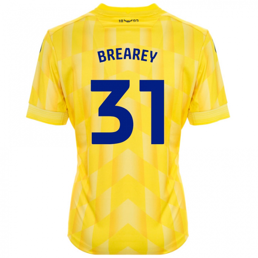 Dames Eddie Brearey #31 Geel Thuisshirt Thuistenue 2024/25 T-Shirt