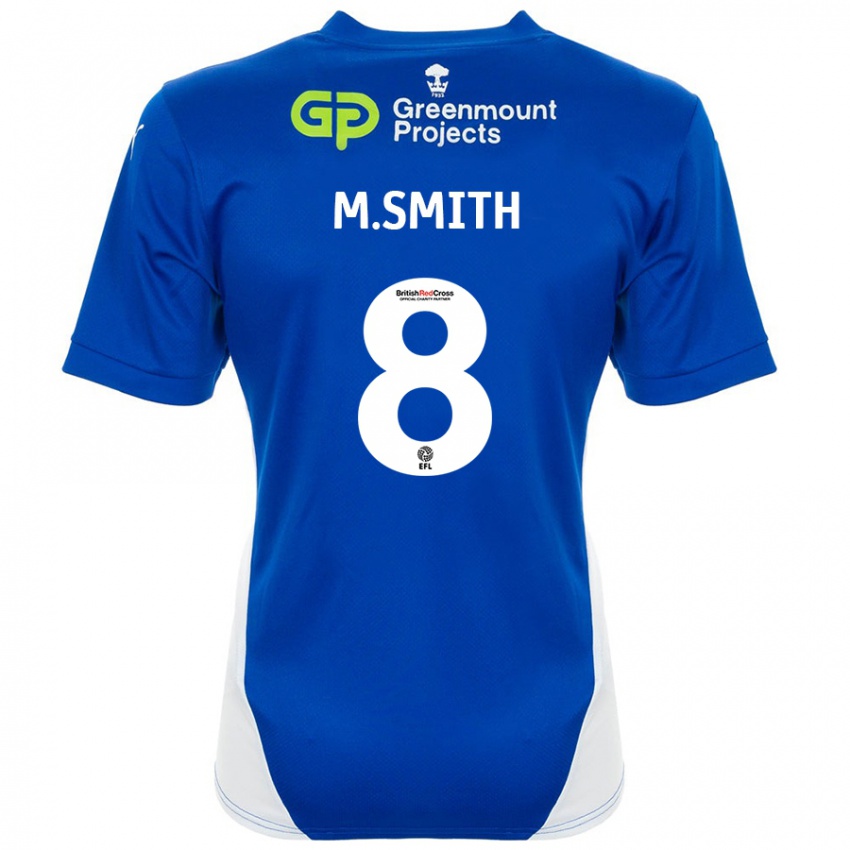 Dames Matt Smith #8 Blauw Wit Thuisshirt Thuistenue 2024/25 T-Shirt