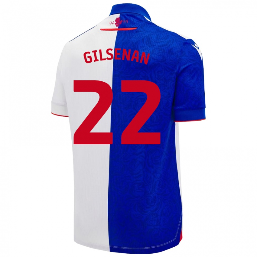 Dames Zak Gilsenan #22 Hemelsblauw Wit Thuisshirt Thuistenue 2024/25 T-Shirt