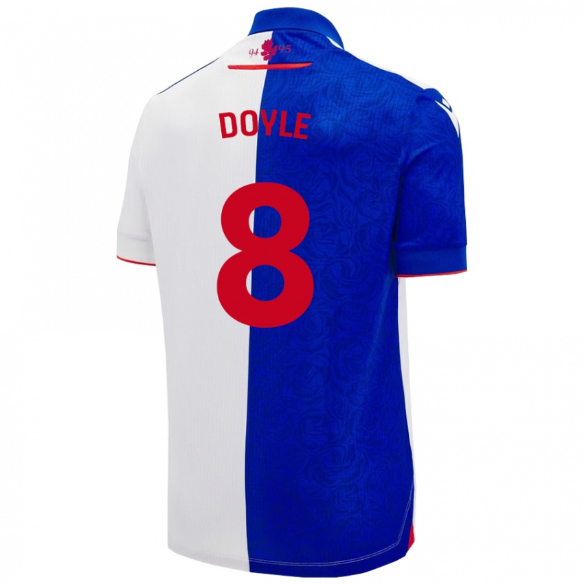 Dames Emma Doyle #8 Hemelsblauw Wit Thuisshirt Thuistenue 2024/25 T-Shirt