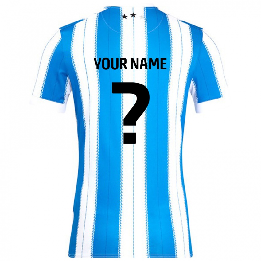 Dames Uw Naam #0 Blauw Wit Thuisshirt Thuistenue 2024/25 T-Shirt