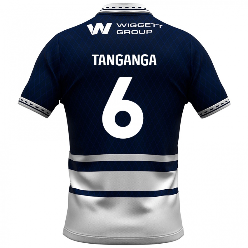 Dames Japhet Tanganga #6 Marineblauw Wit Thuisshirt Thuistenue 2024/25 T-Shirt