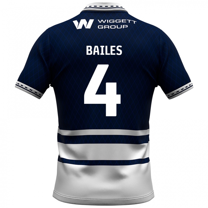 Dames Freya Bailes #4 Marineblauw Wit Thuisshirt Thuistenue 2024/25 T-Shirt