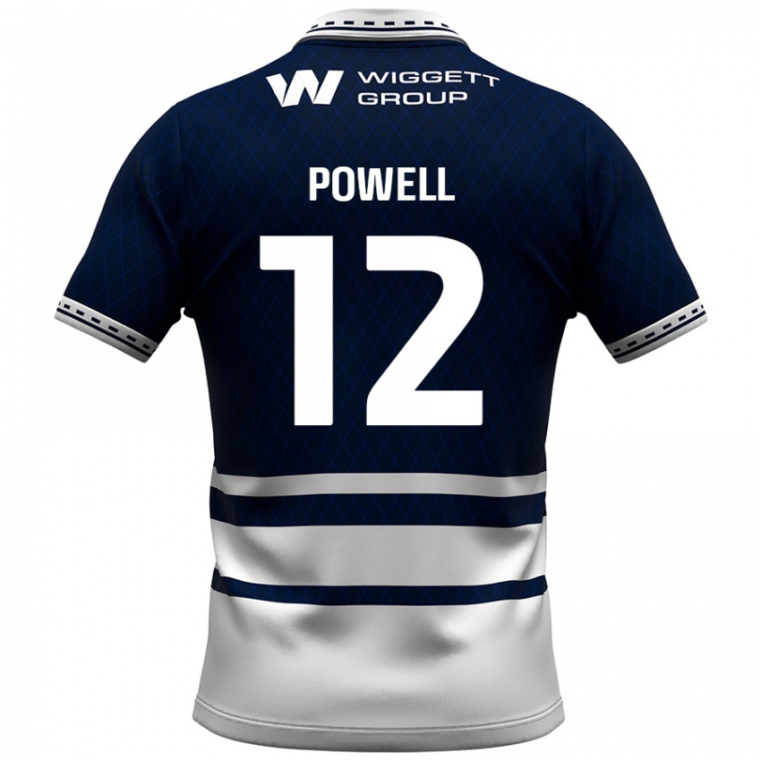 Dames Beth Powell #12 Marineblauw Wit Thuisshirt Thuistenue 2024/25 T-Shirt