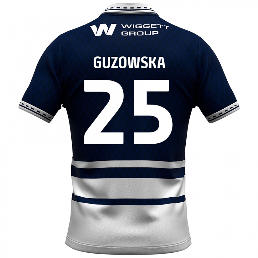 Dames Sara Guzowska #25 Marineblauw Wit Thuisshirt Thuistenue 2024/25 T-Shirt