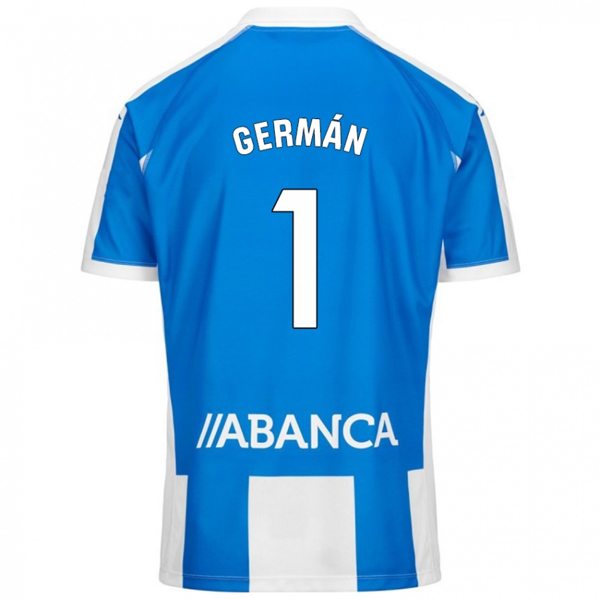 Dames Germán Parreño #1 Blauw Wit Thuisshirt Thuistenue 2024/25 T-Shirt