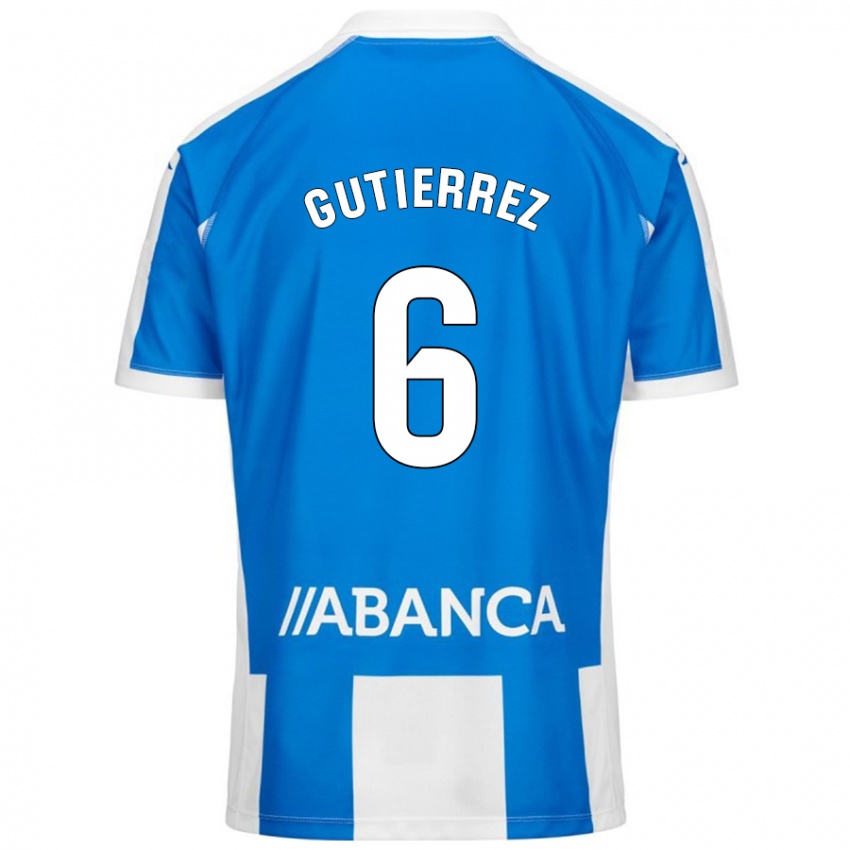 Dames Paula Gutiérrez #6 Blauw Wit Thuisshirt Thuistenue 2024/25 T-Shirt