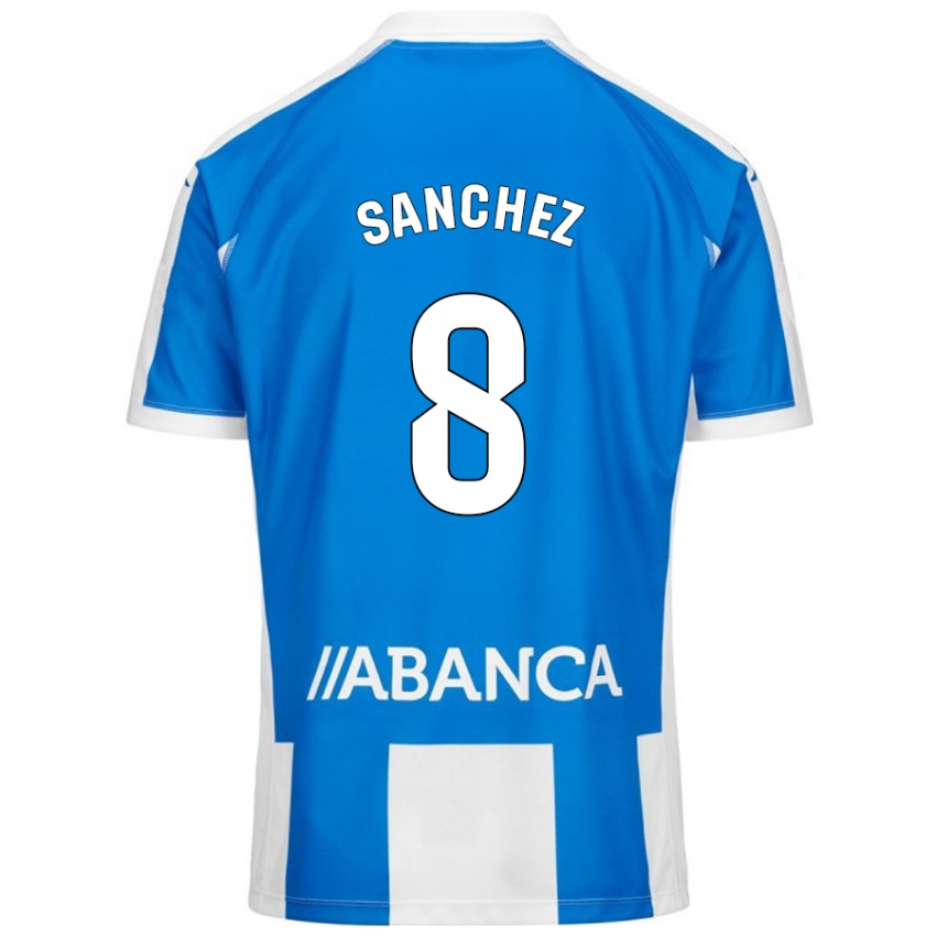 Dames Carlota Sánchez #8 Blauw Wit Thuisshirt Thuistenue 2024/25 T-Shirt