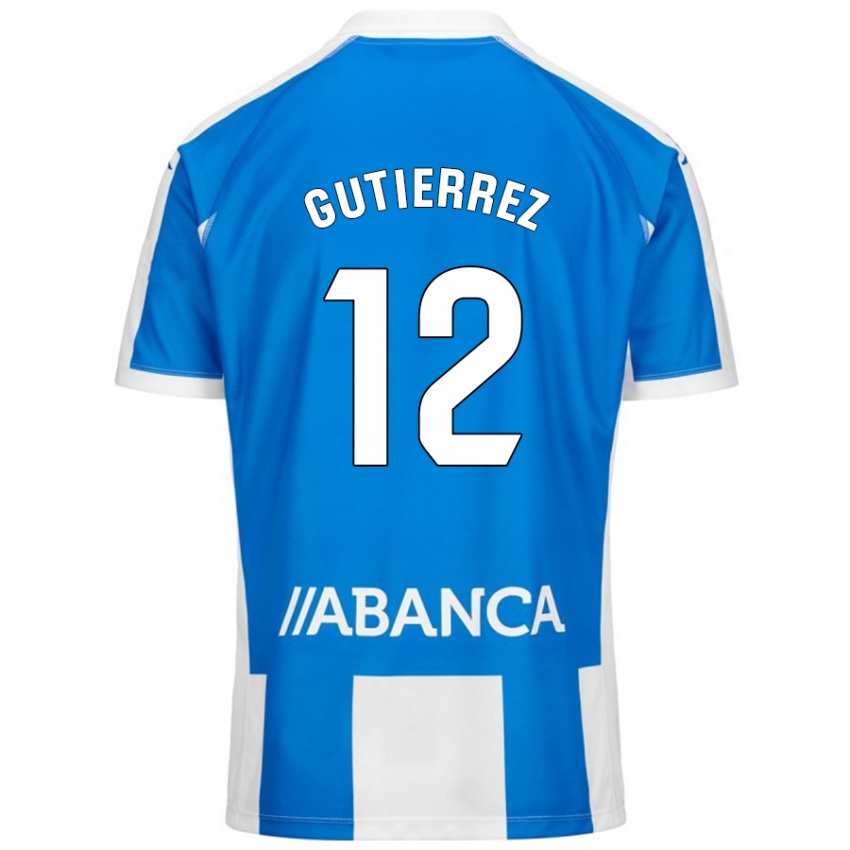 Dames Laura Gutiérrez #12 Blauw Wit Thuisshirt Thuistenue 2024/25 T-Shirt