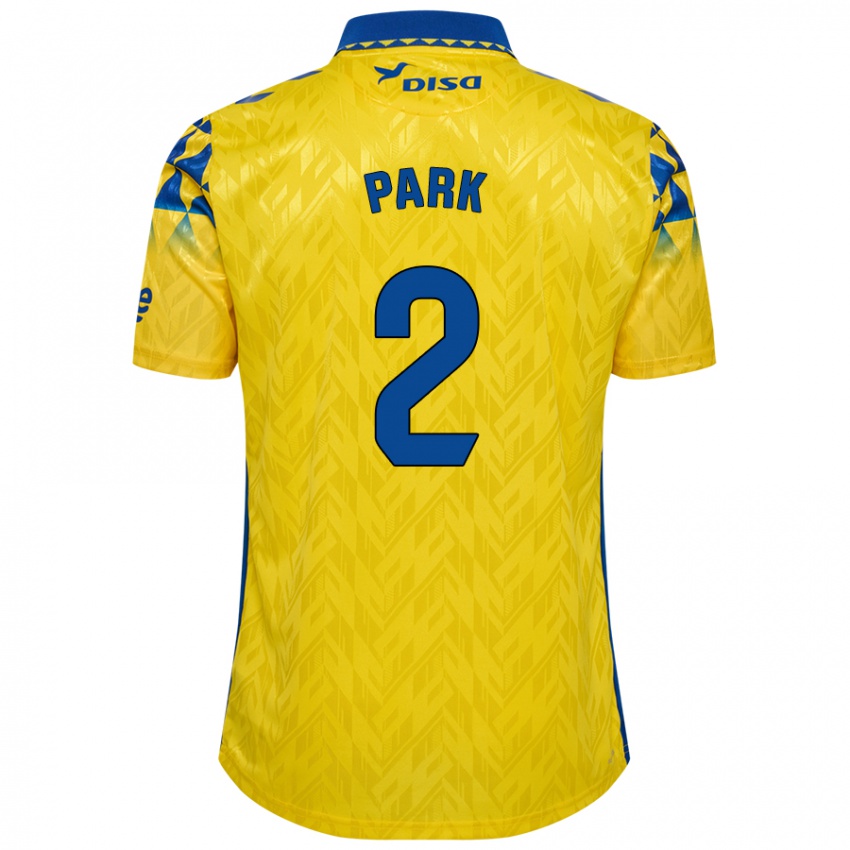 Dames Marvin Park #2 Geel Blauw Thuisshirt Thuistenue 2024/25 T-Shirt