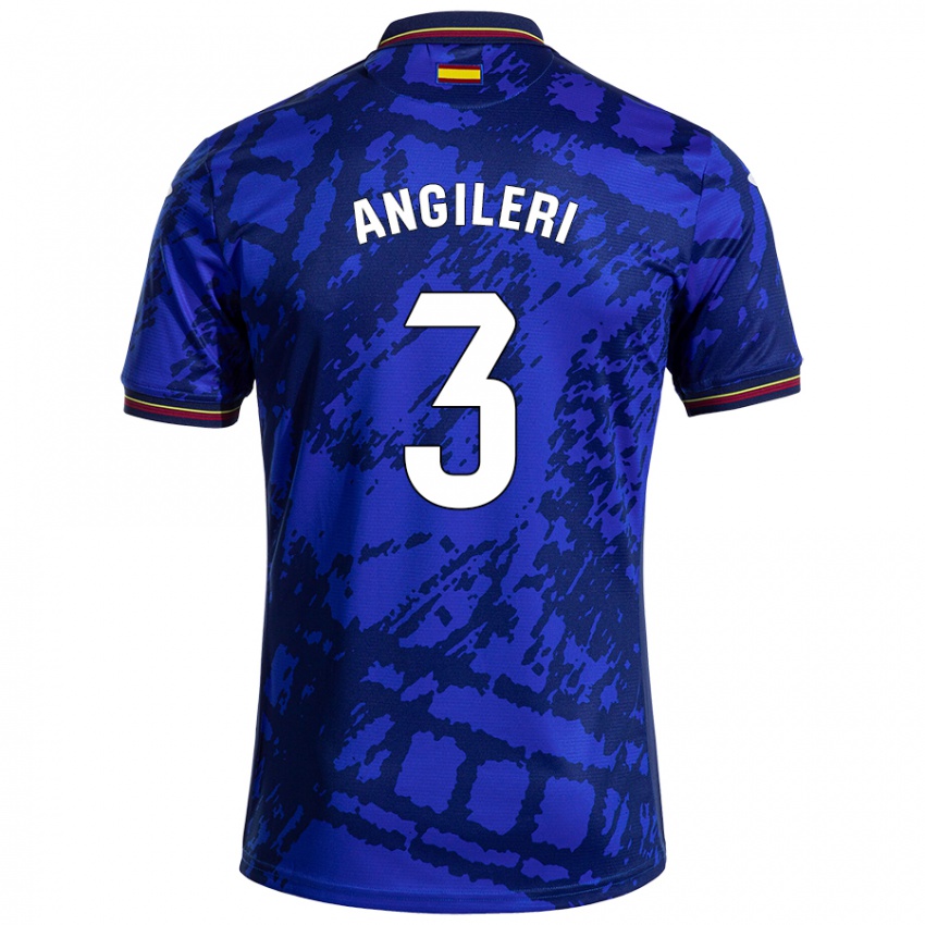 Dames Fabrizio Angileri #3 Donkerder Blauw Thuisshirt Thuistenue 2024/25 T-Shirt