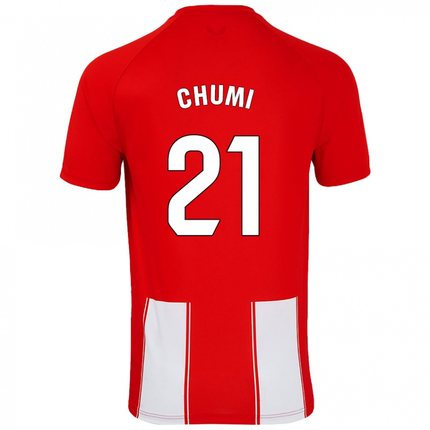 Dames Chumi #21 Rood Wit Thuisshirt Thuistenue 2024/25 T-Shirt