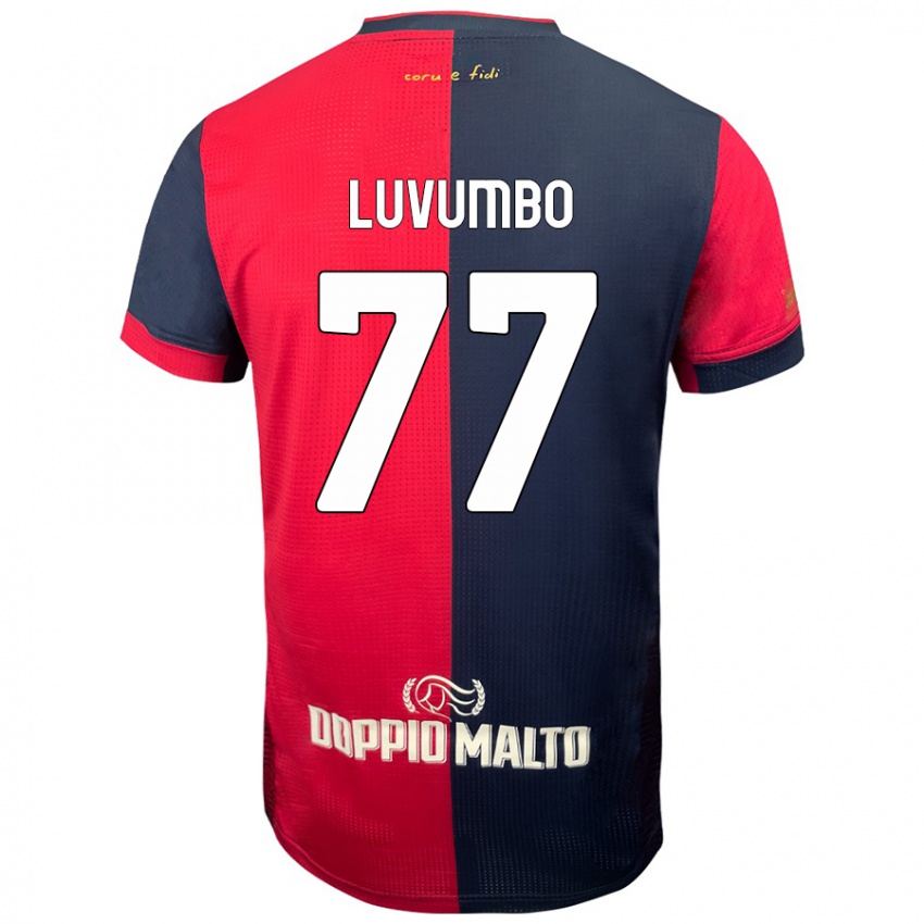 Dames Zito Luvumbo #77 Rood Donkerder Blauw Thuisshirt Thuistenue 2024/25 T-Shirt