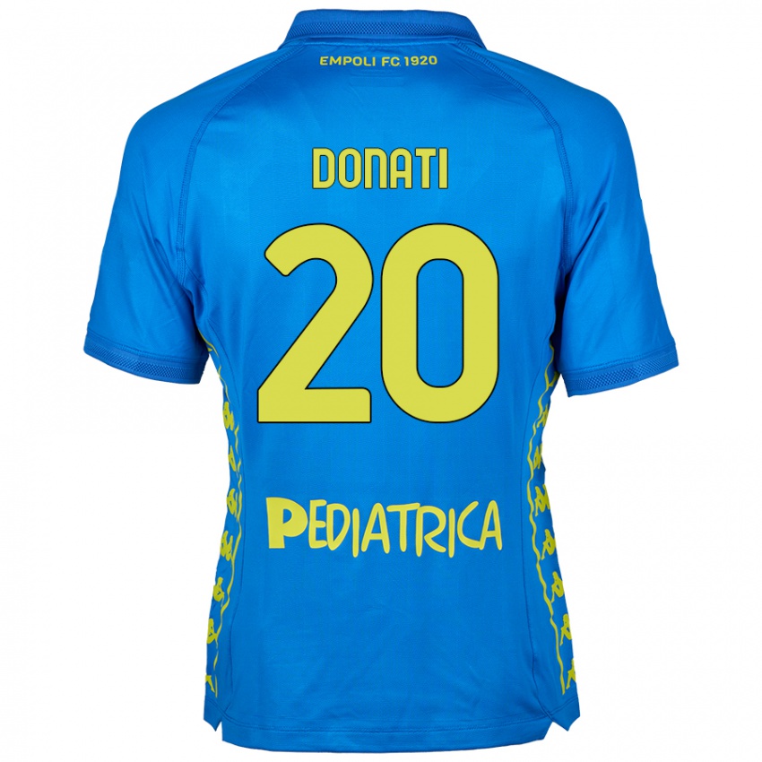 Dames Francesco Donati #20 Blauw Thuisshirt Thuistenue 2024/25 T-Shirt