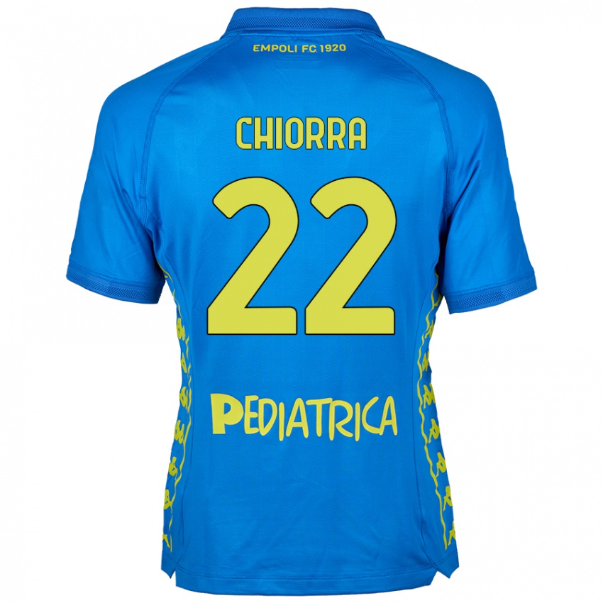 Dames Niccolò Chiorra #22 Blauw Thuisshirt Thuistenue 2024/25 T-Shirt