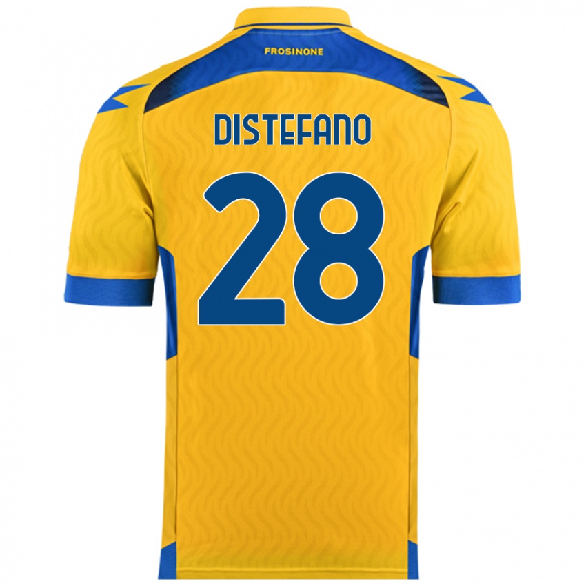 Dames Filippo Distefano #28 Geel Thuisshirt Thuistenue 2024/25 T-Shirt