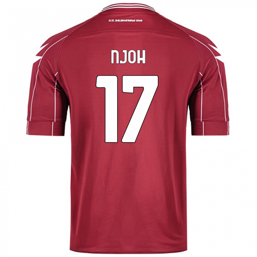 Dames Lilian Njoh #17 Bordeauxrood Thuisshirt Thuistenue 2024/25 T-Shirt