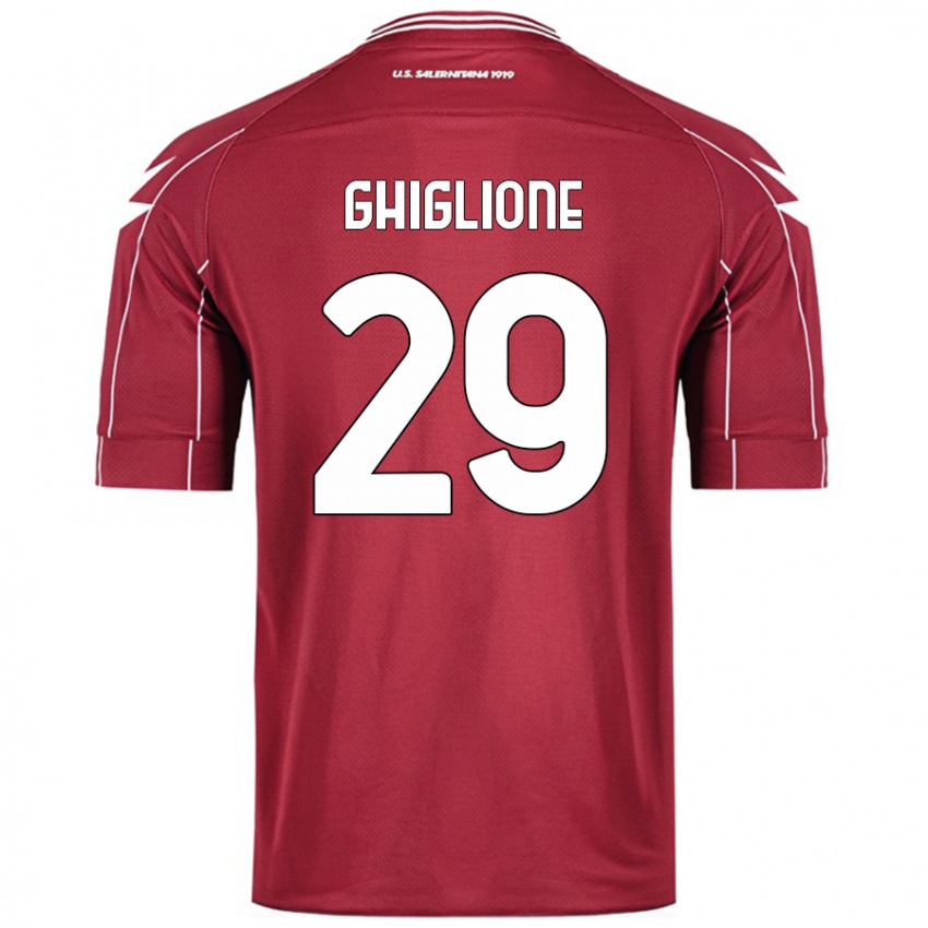 Dames Paolo Ghiglione #29 Bordeauxrood Thuisshirt Thuistenue 2024/25 T-Shirt