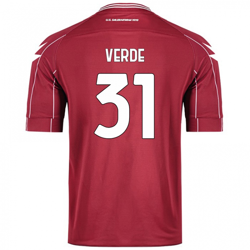 Dames Daniele Verde #31 Bordeauxrood Thuisshirt Thuistenue 2024/25 T-Shirt