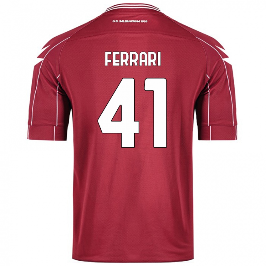 Dames Tommaso Ferrari #41 Bordeauxrood Thuisshirt Thuistenue 2024/25 T-Shirt