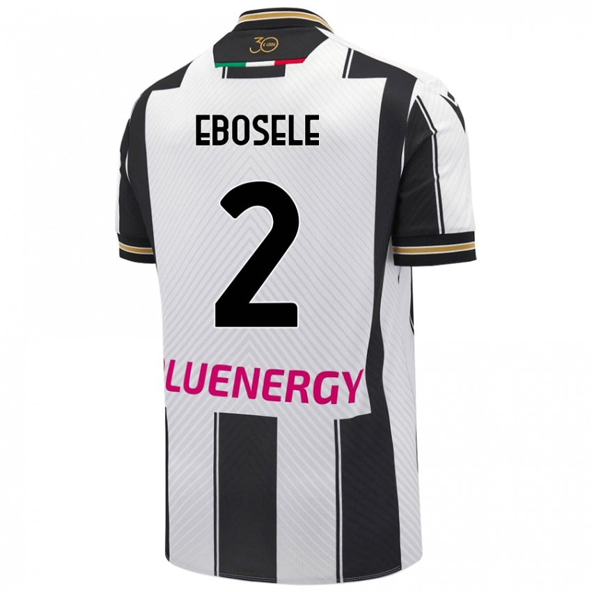 Dames Festy Ebosele #2 Wit Zwart Thuisshirt Thuistenue 2024/25 T-Shirt