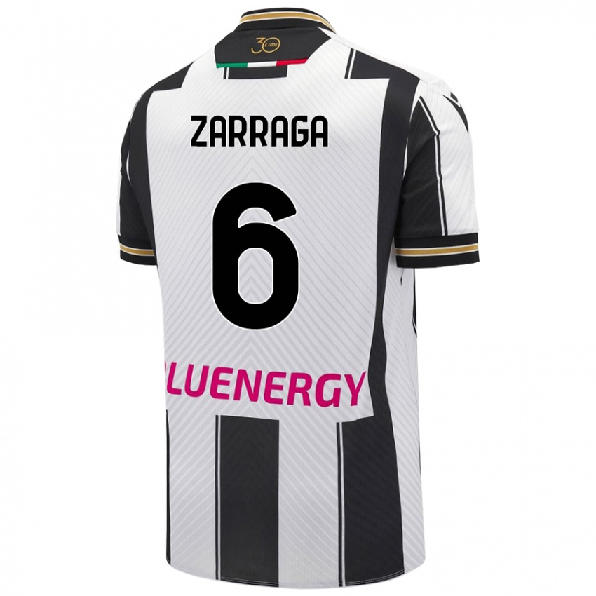 Dames Oier Zarraga #6 Wit Zwart Thuisshirt Thuistenue 2024/25 T-Shirt