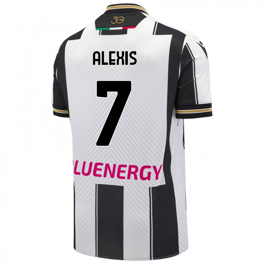 Dames Alexis Sanchez #7 Wit Zwart Thuisshirt Thuistenue 2024/25 T-Shirt