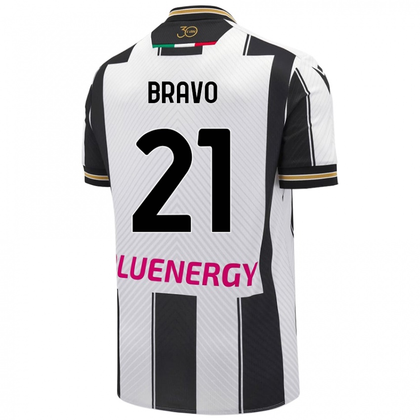 Dames Iker Bravo #21 Wit Zwart Thuisshirt Thuistenue 2024/25 T-Shirt